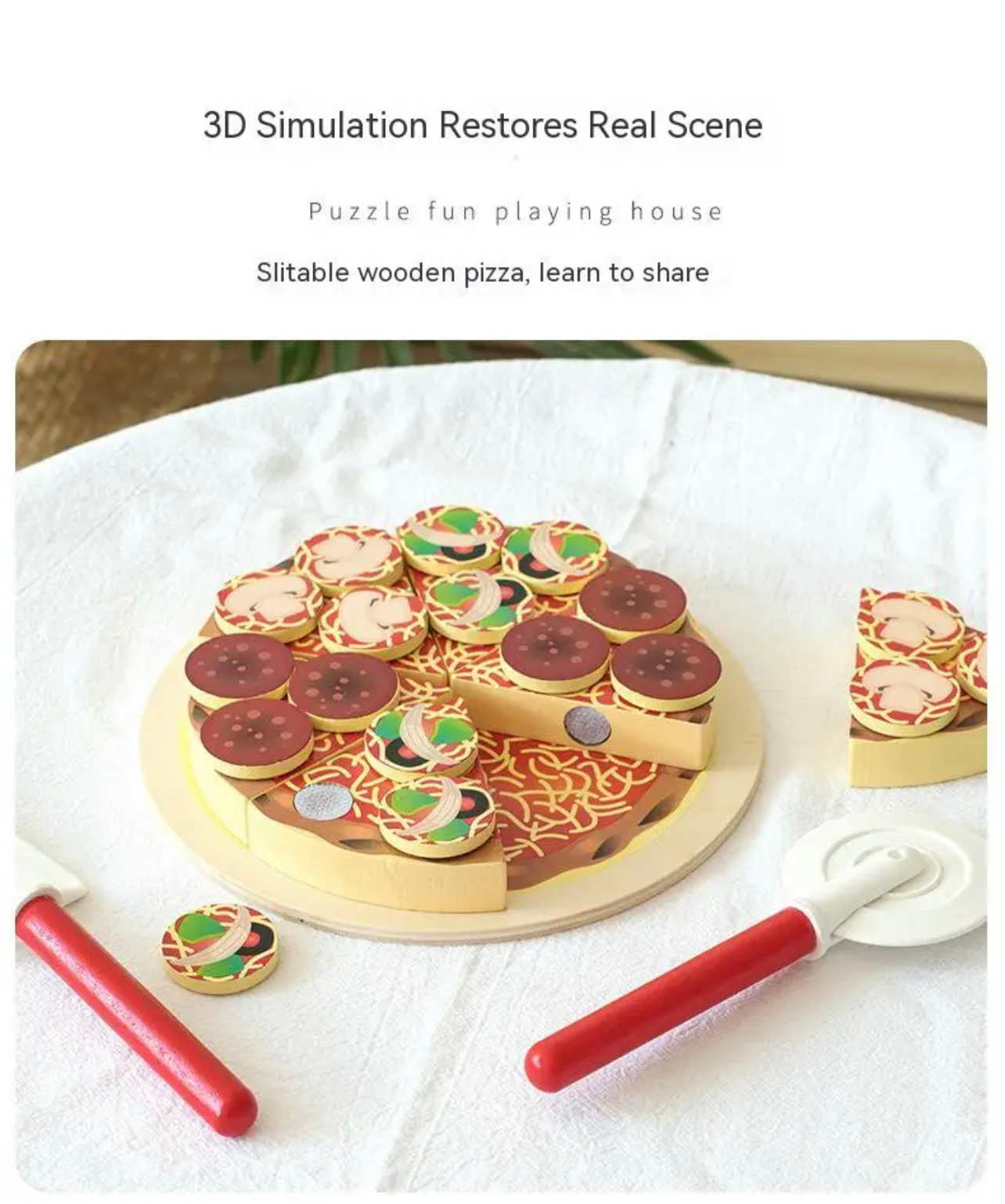 Cucinino fából készült pizza játék