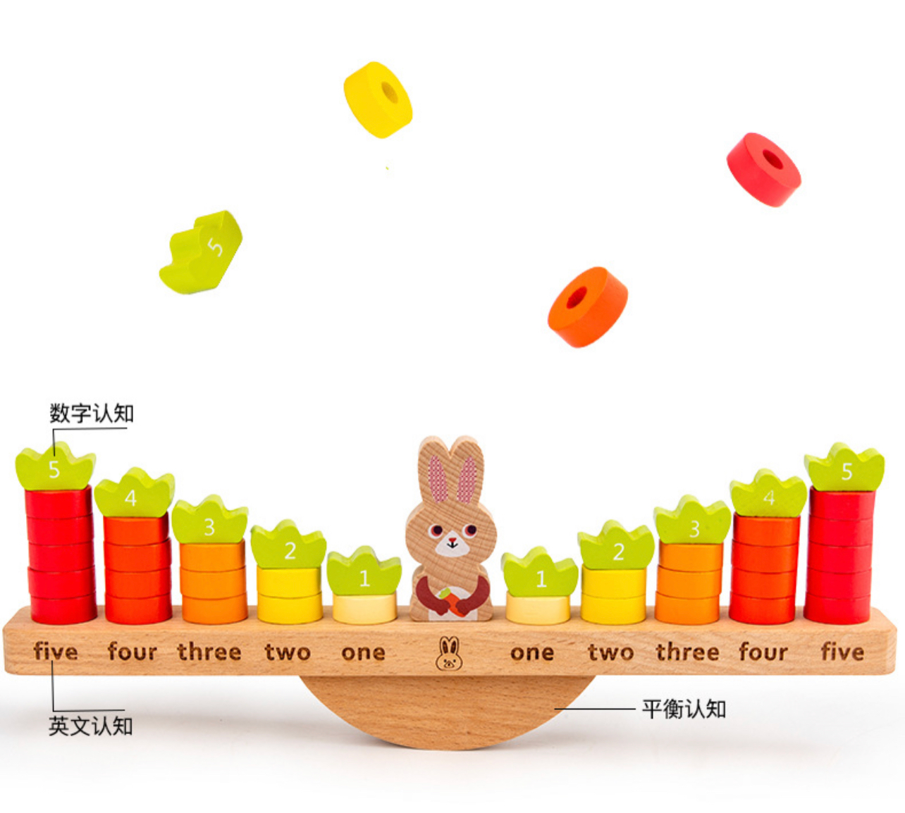 Fa oktatás számít,egyensúlyozós nyuszis játék-Matematikai játékok