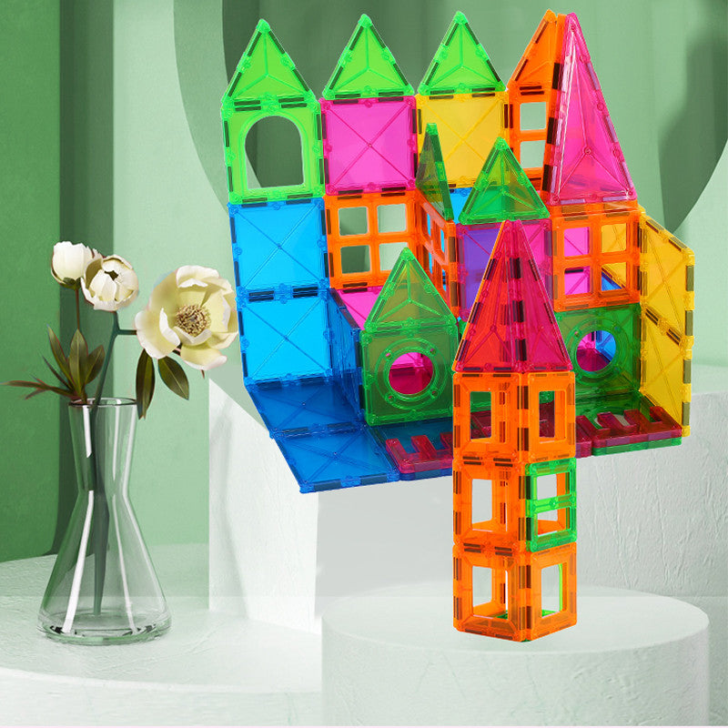 Magnetic tiles mágneses építő blokkok 120db