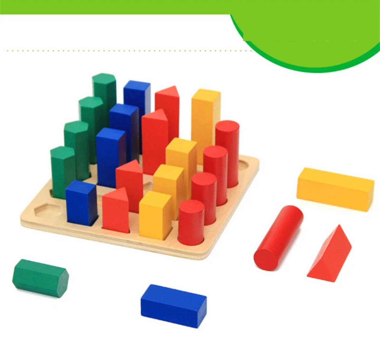 Montessori fából készült formaberakó