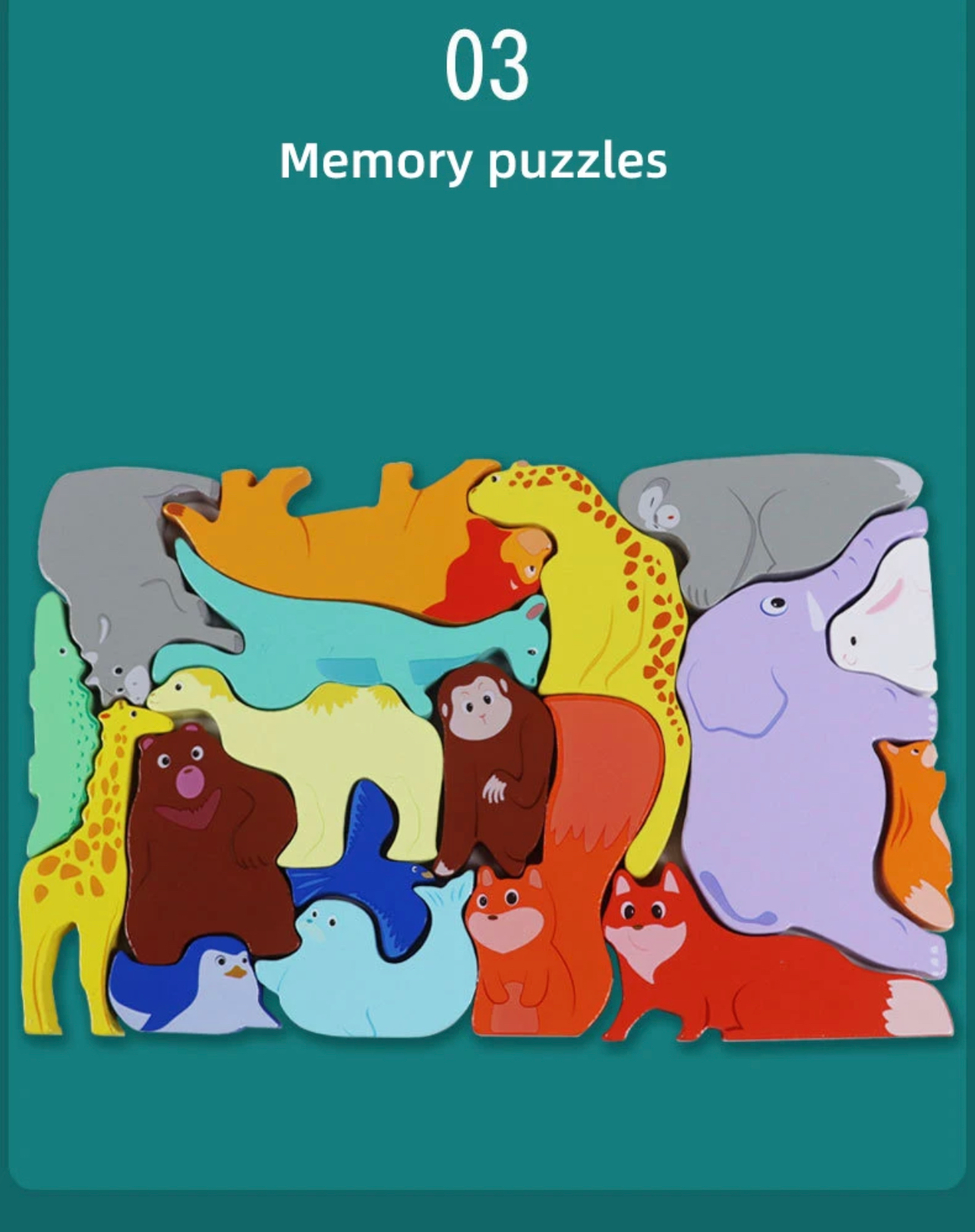Fából készült 3D fa puzzle