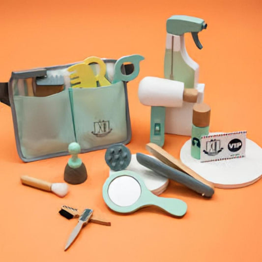 UMU Fából készült fodrász készlet szereplőjáték