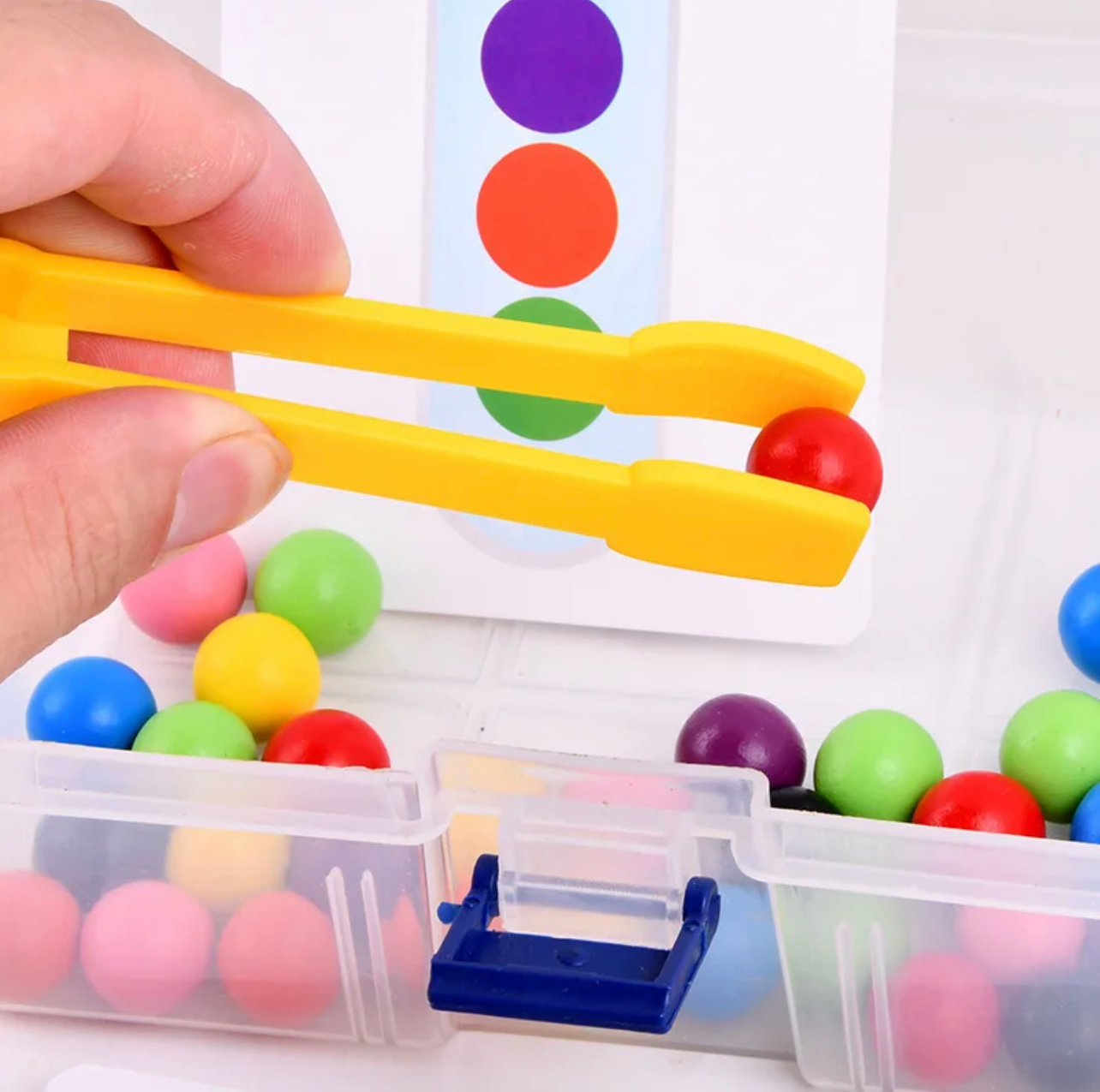 Oktatási színes montessori golyók csengővel