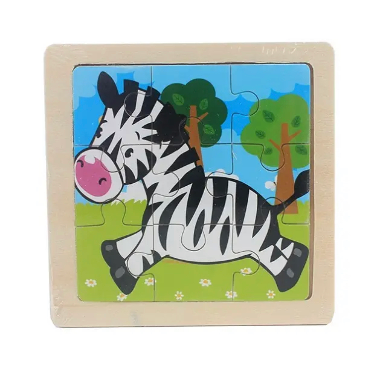 Fából készült kirakós puzzle 11cm x11cm