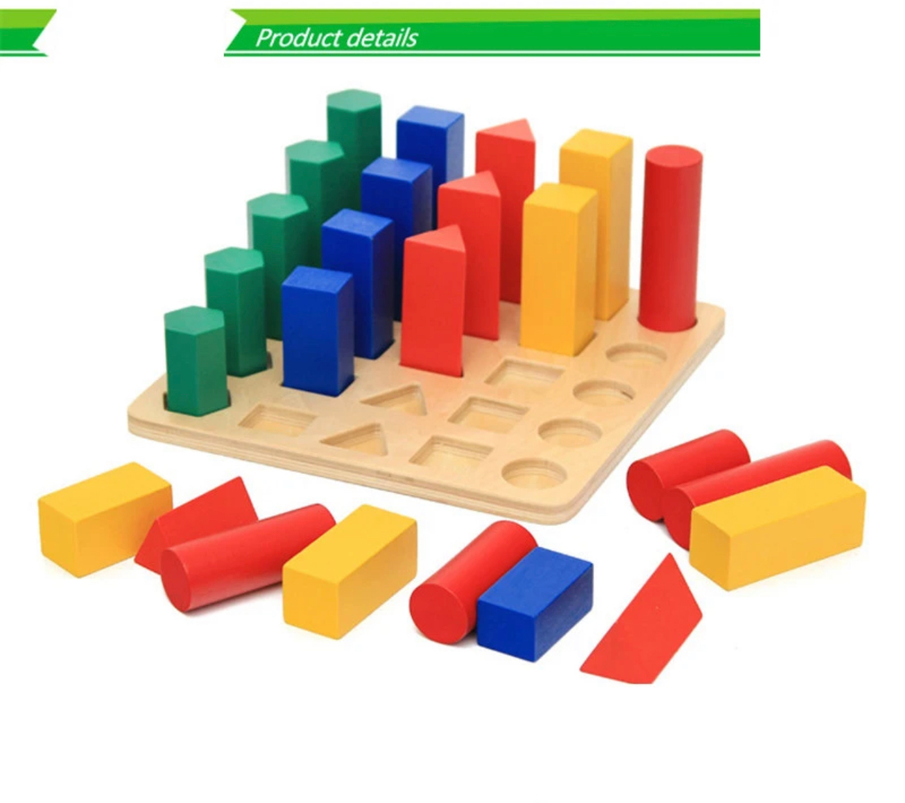 Montessori fából készült formaberakó