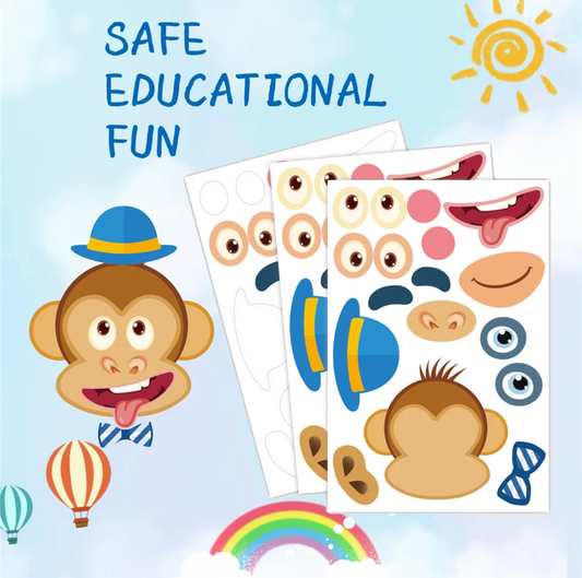 Kreatív matricák- állatok 36 lap