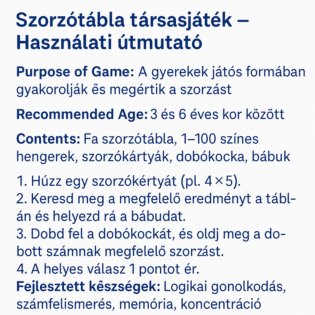 Montessori fa matematikai tábla korai tanuláshoz és STEM készségek fejlesztéséhez.
