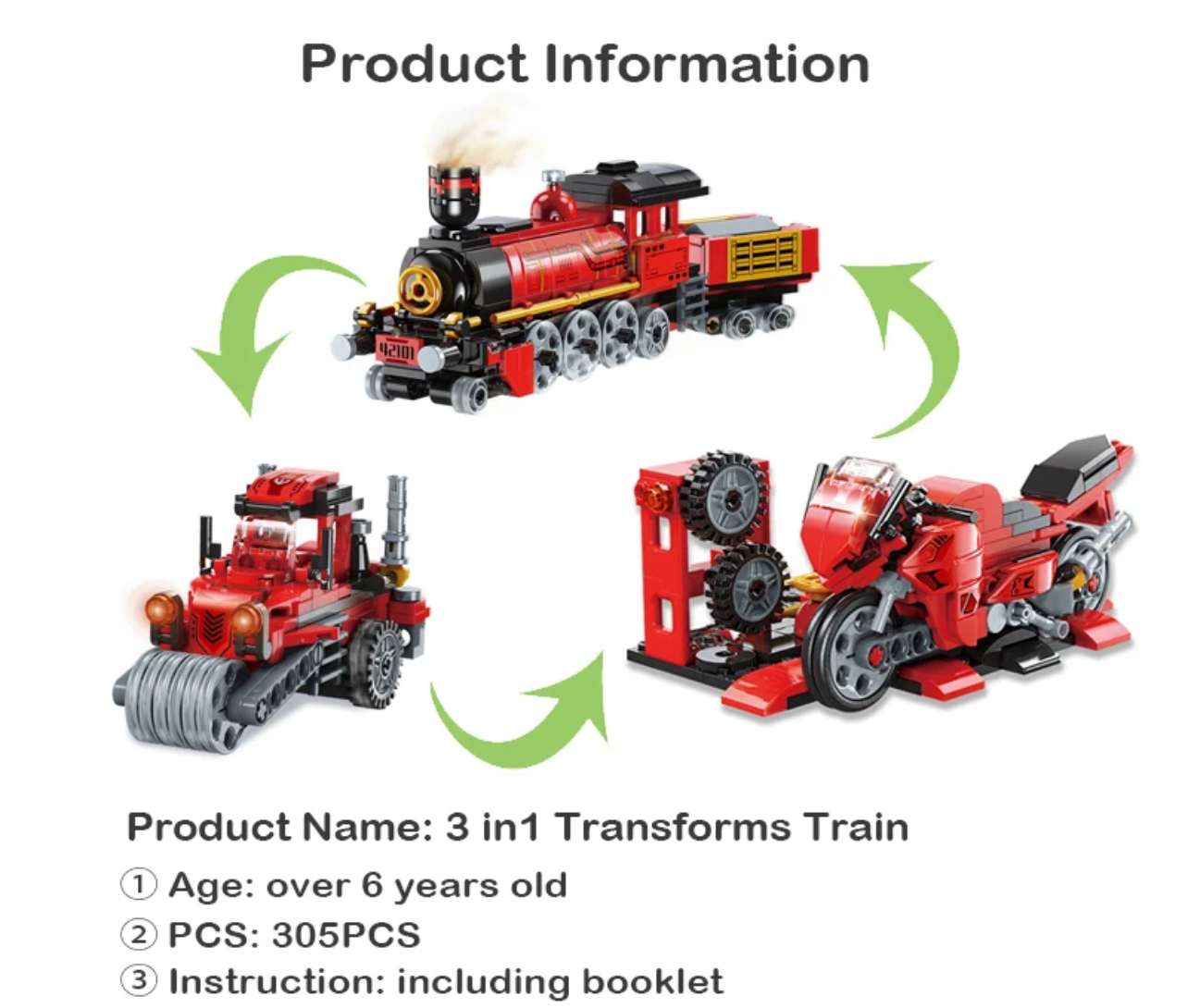 Qman 42101 3-in-1 építőkészlet