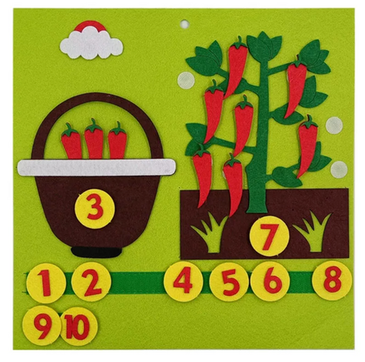Kiskertem számoló matematikai játék- paprika