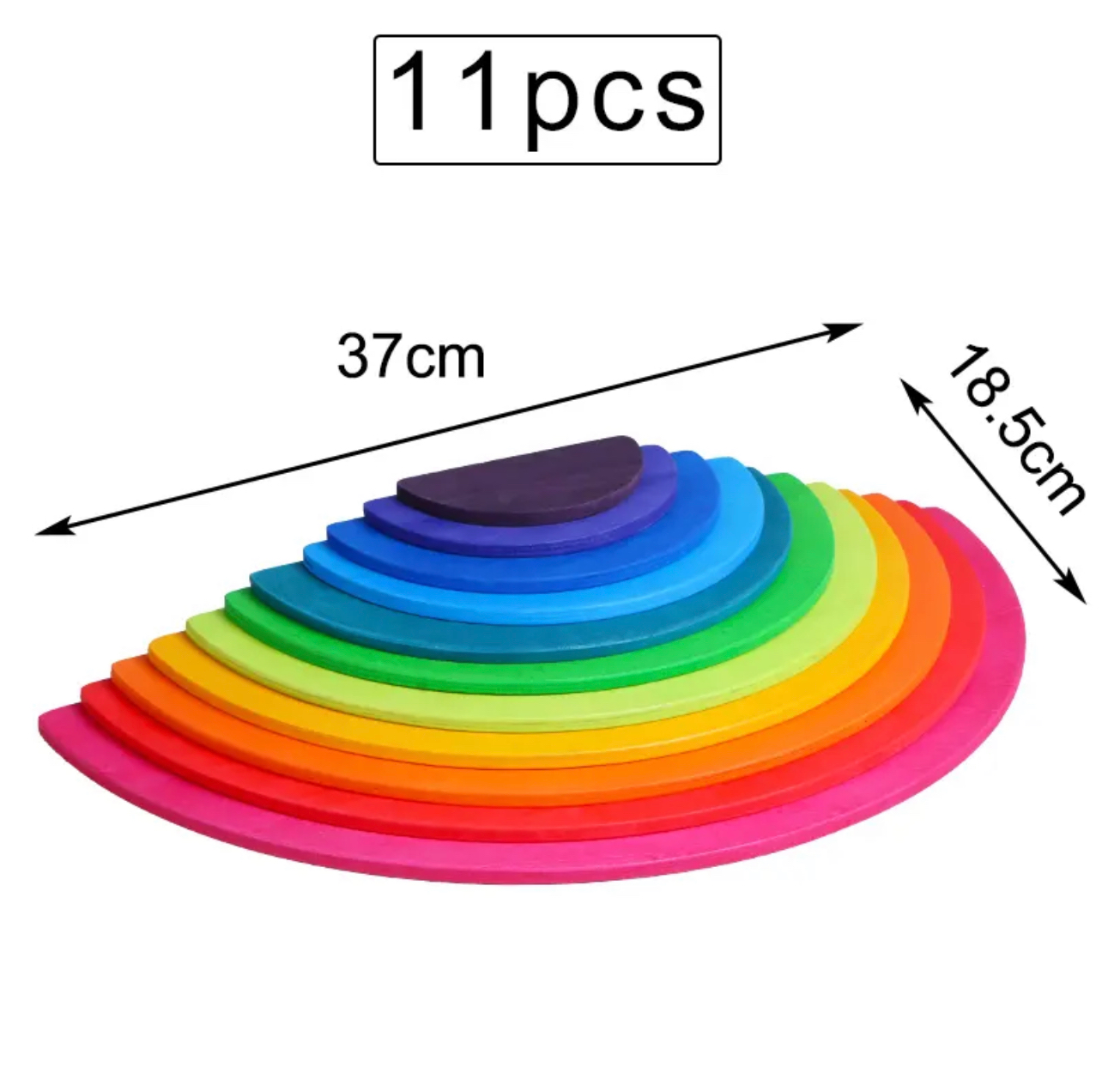 Montessori fából készült félkör ívek (11db)