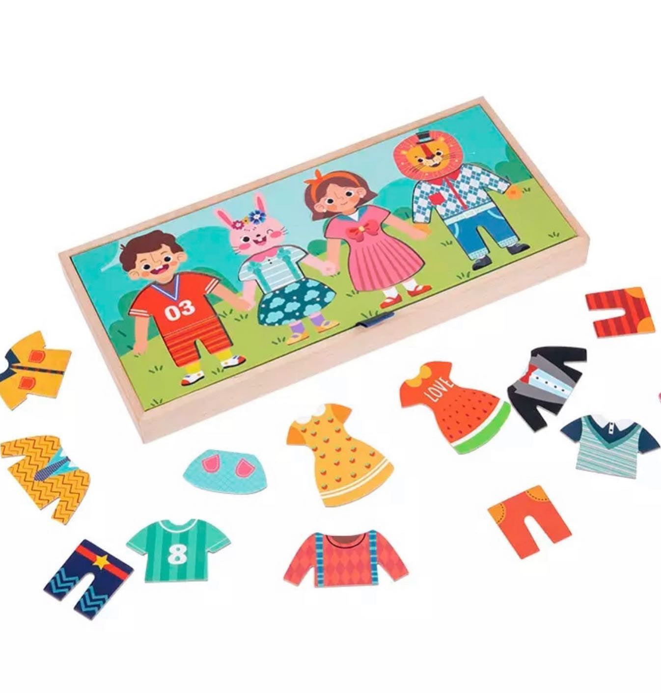 Ruhaszárító akasztós fa játék