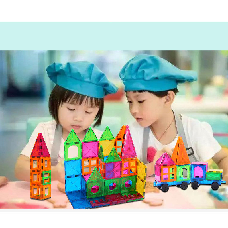 Magnetic tiles mágneses építő blokkok (100db)