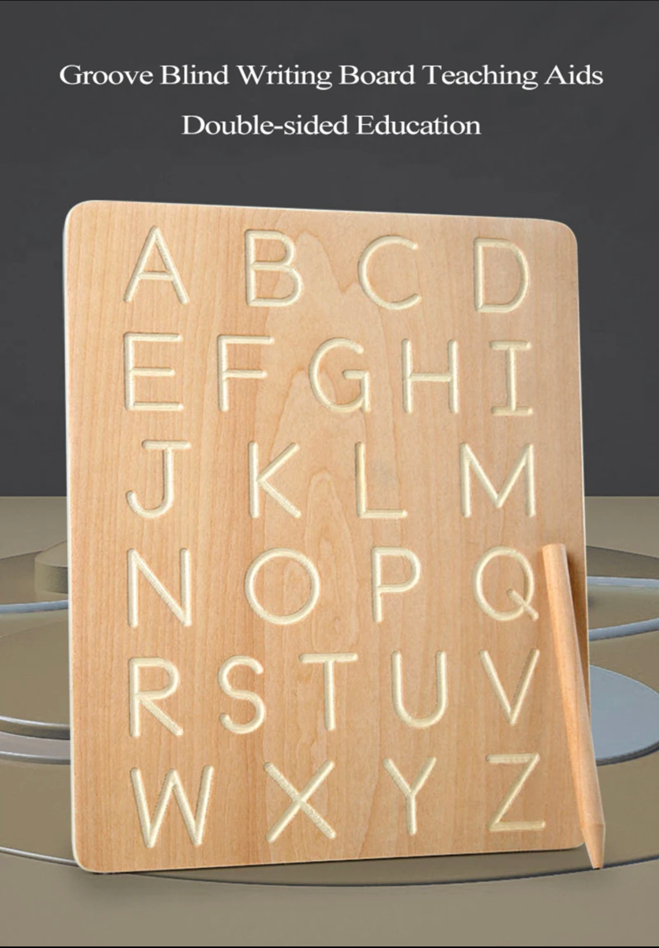 Montessori ABC betűi és számok fa írotábla