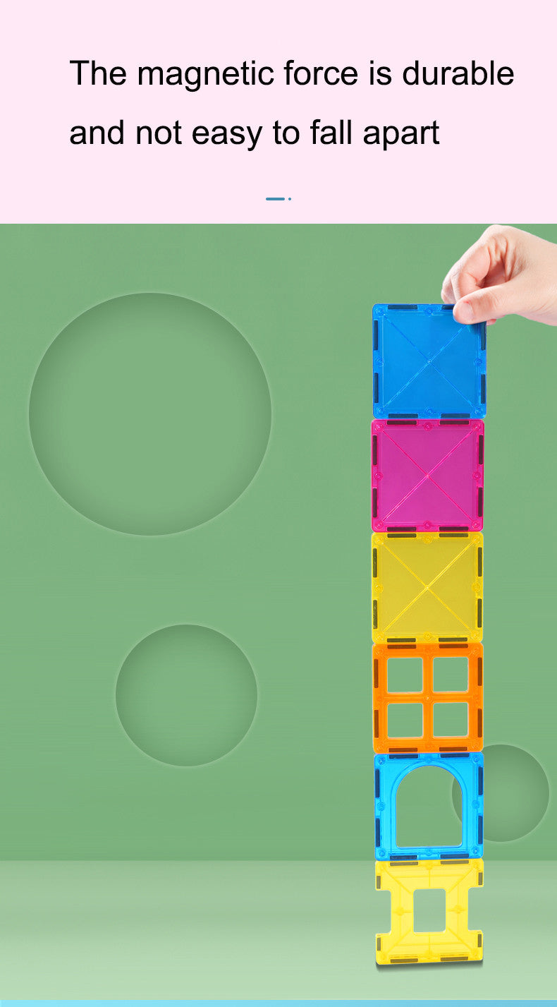 Magnetic tiles mágneses építő blokkok (100db)