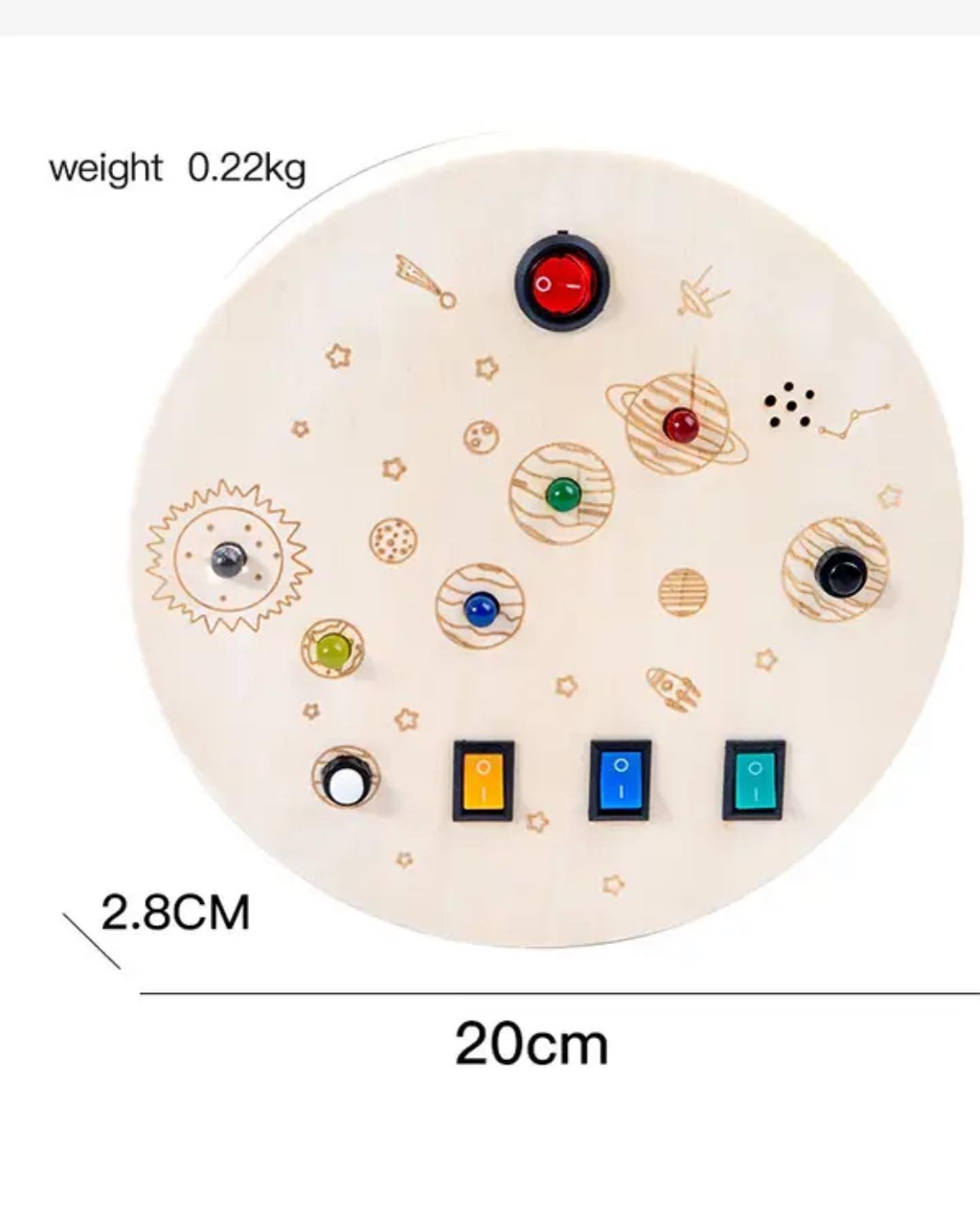 Fából készült szenzoros 6 érzékelők kör matató táblák