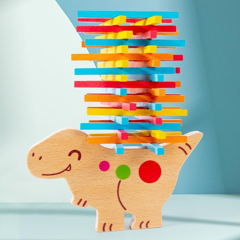 Dinoszauruszos egyensúlyozó fa játék