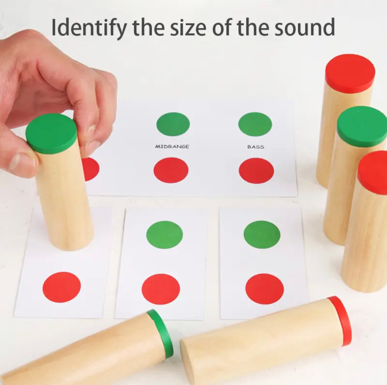 Montessori fából készült hang hengerek