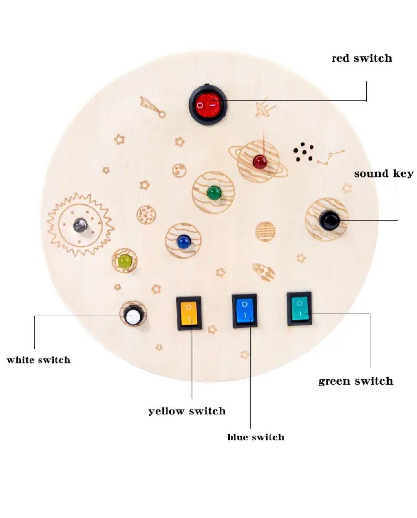 Fából készült szenzoros 6 érzékelők kör matató táblák