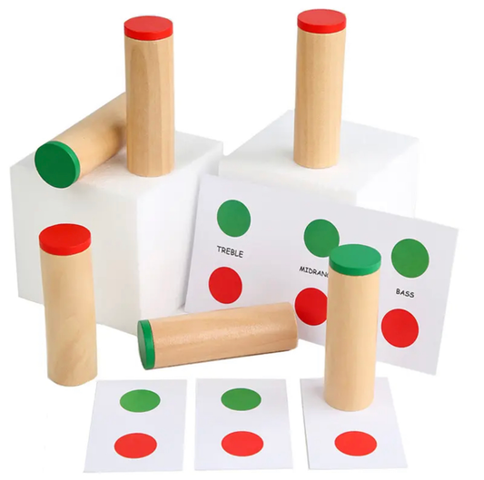 Montessori fából készült hang hengerek
