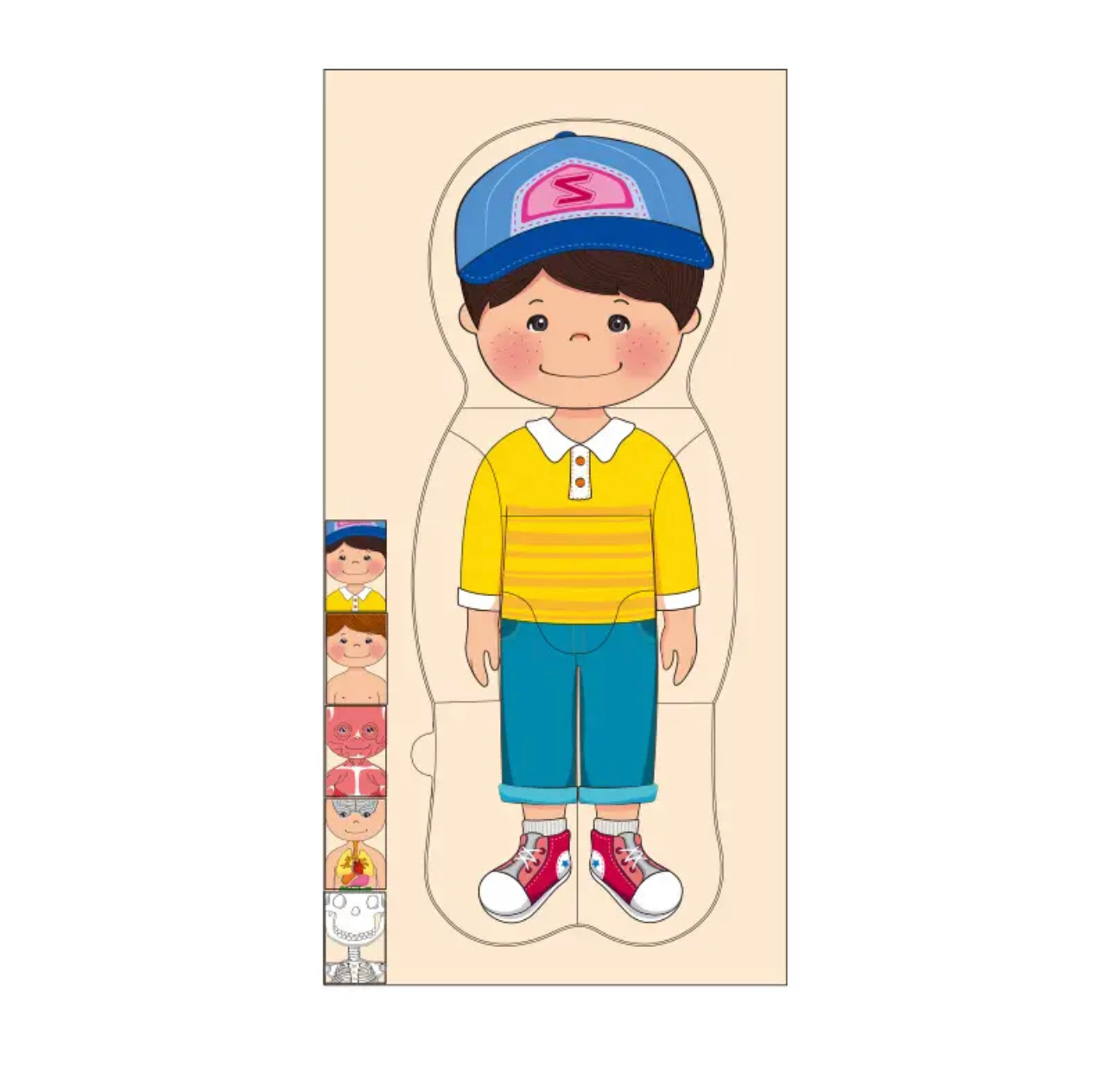 Emberi test Montessori kirakó játék