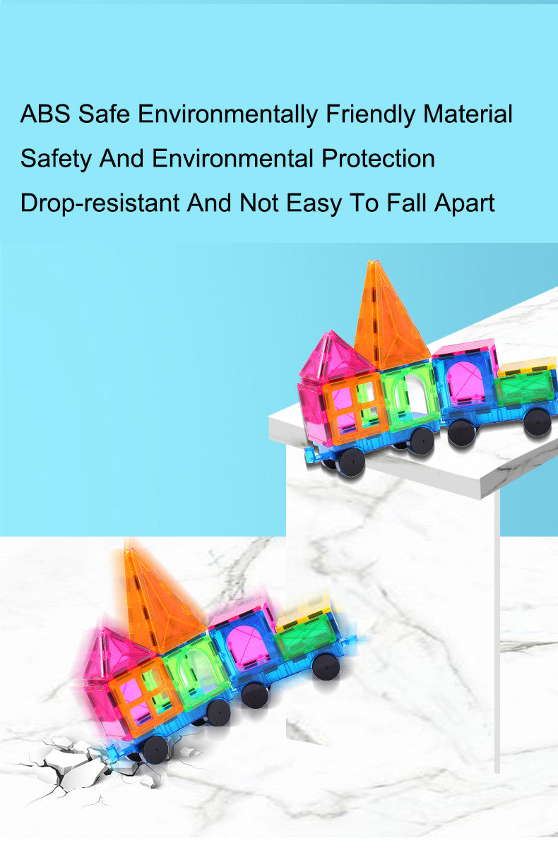 Magnetic tiles mágneses építő blokkok (100db)