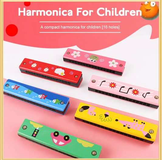 Gyerek fa szájharmonika játék hangszer