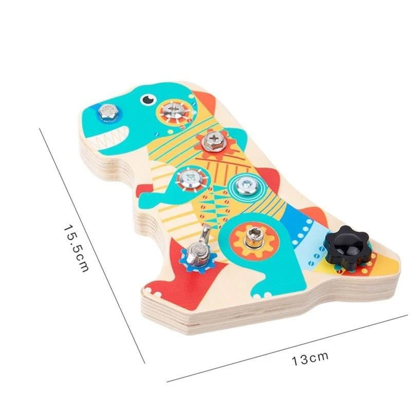 Dinoszaurusz csavarozós fa jatek