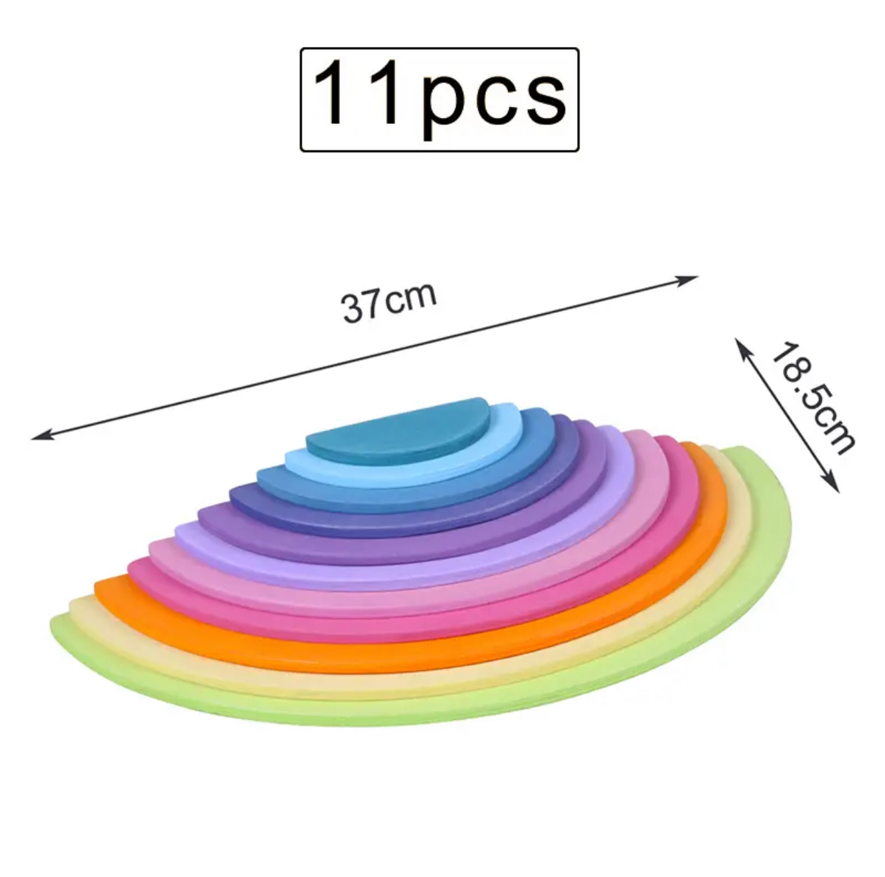 Montessori fából készült félkör ívek (11db)