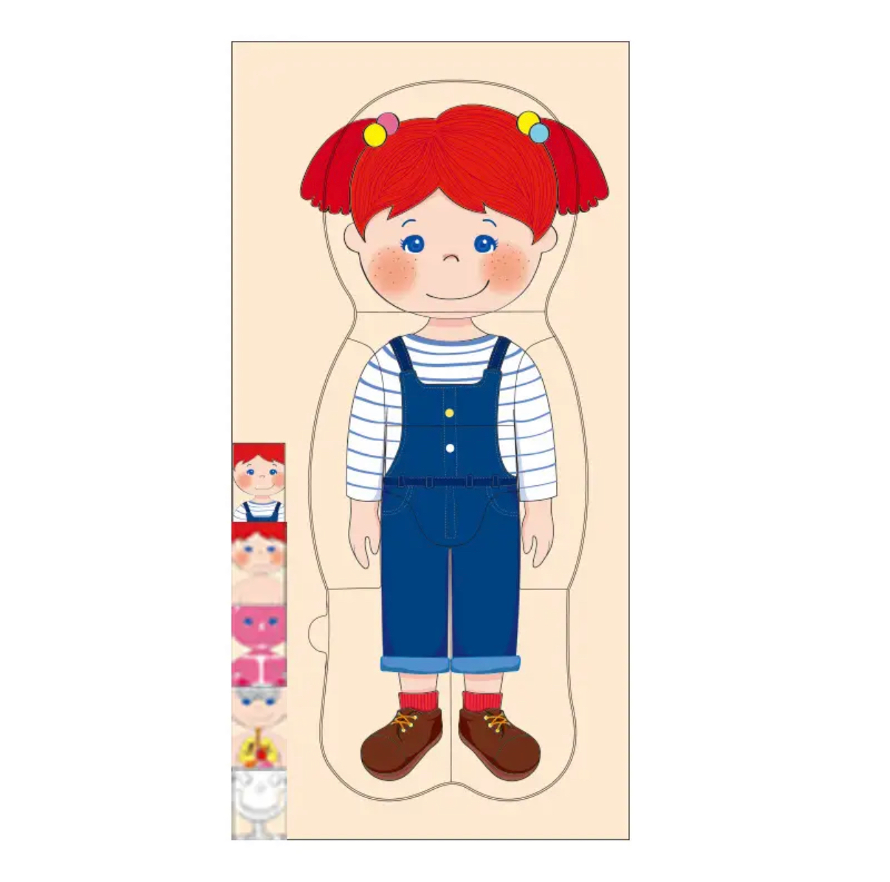 Emberi test Montessori kirakó játék