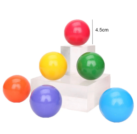 Montessori fából készült szivárvány nagy golyok (6db)
