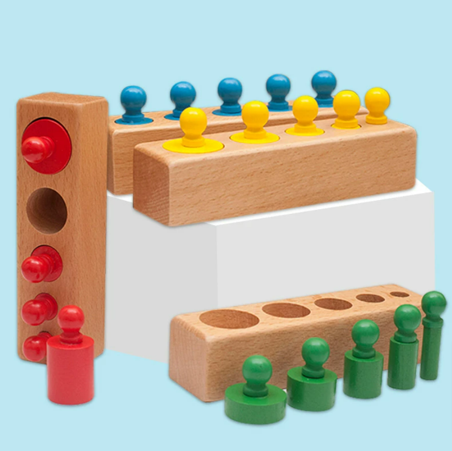 Montessori fa henger súlyok-Színes