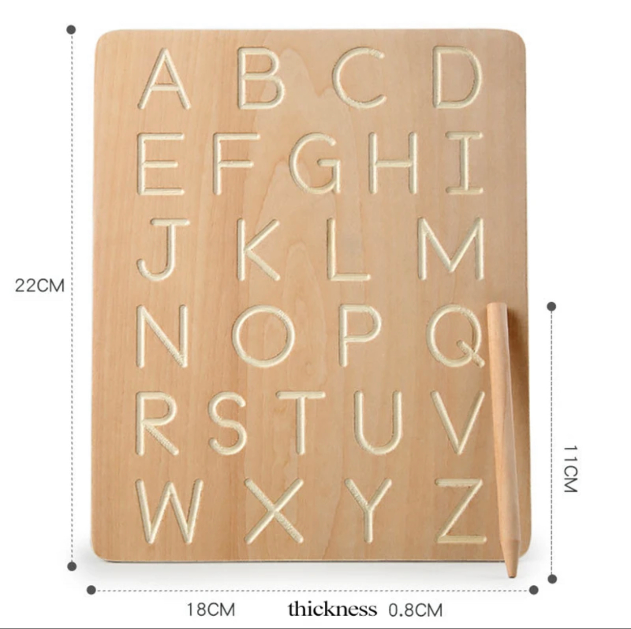 Montessori ABC betűi és számok fa írotábla