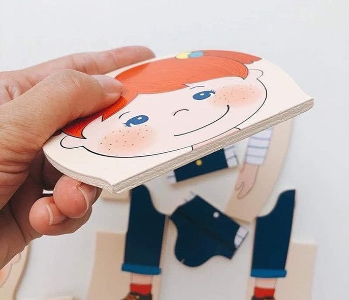 Emberi test Montessori kirakó játék