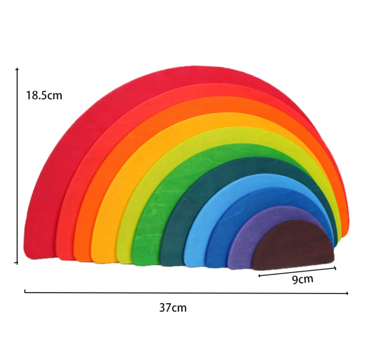 Montessori fából készült félkör ívek (11db)