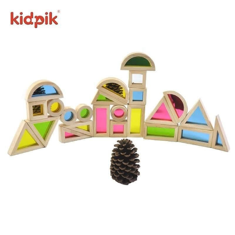 Kidpik 24 db szivárvány szenzoros építő kockák