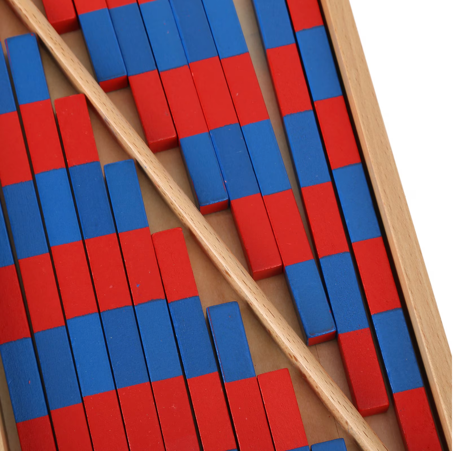 Montessori fából készült matematikai számrudak