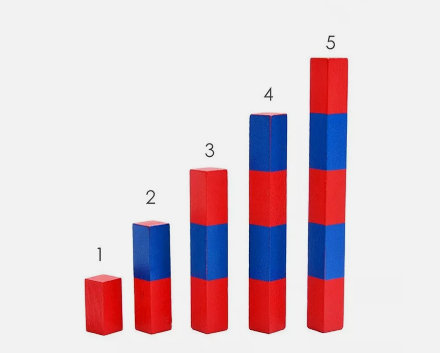 Montessori fából készült matematikai számrudak
