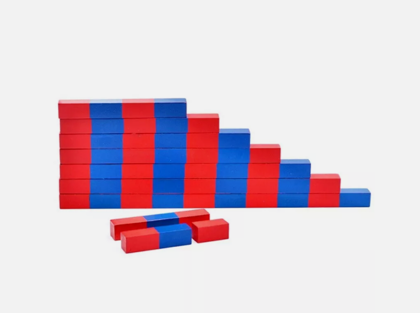 Montessori fából készült matematikai számrudak
