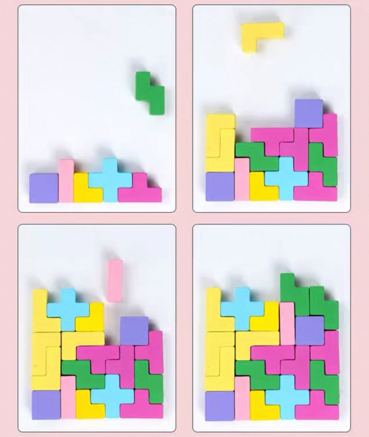 Fa sünis egyensúlyozó és Tetris kirakó játék gyerekeknek