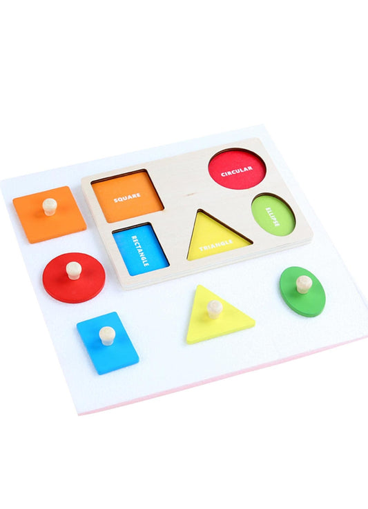 Montessori fából készült geometria es formák kirakó