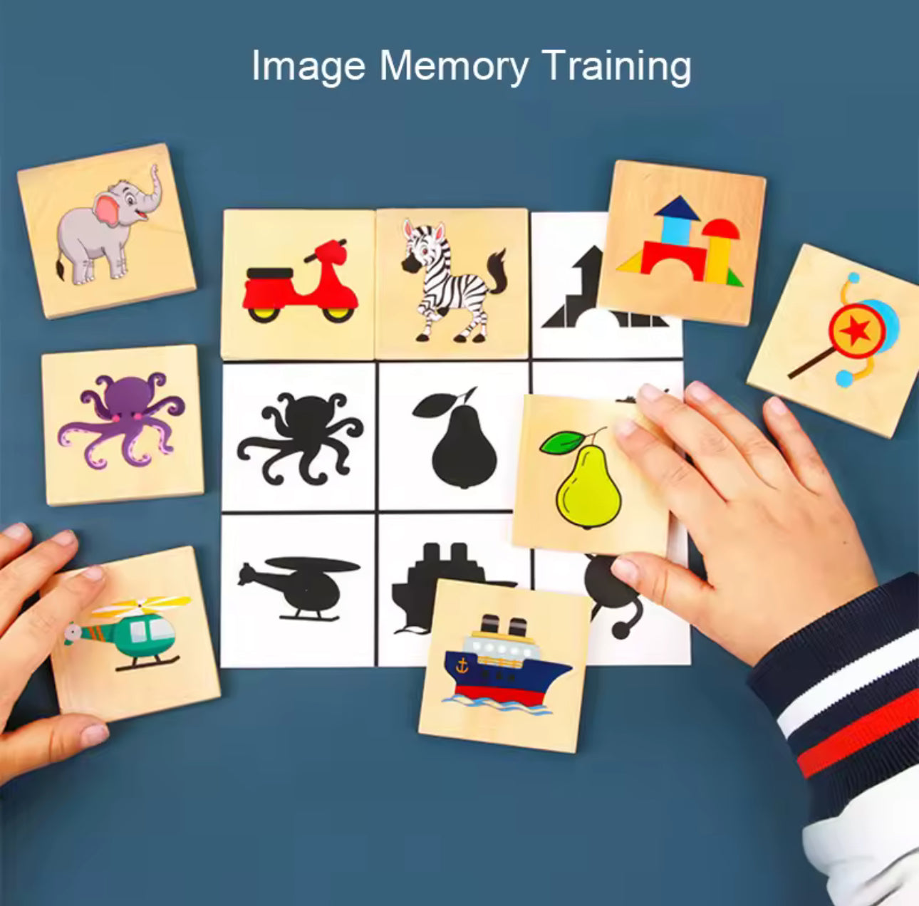 Montessori Árnyék párosító fa játék