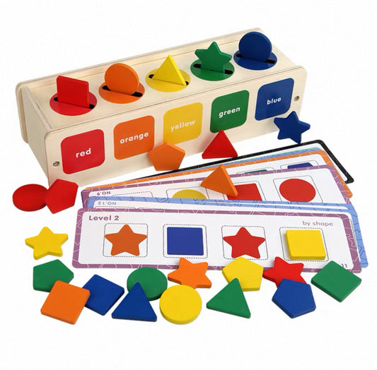 Montessori fából készült geometria társasjáték