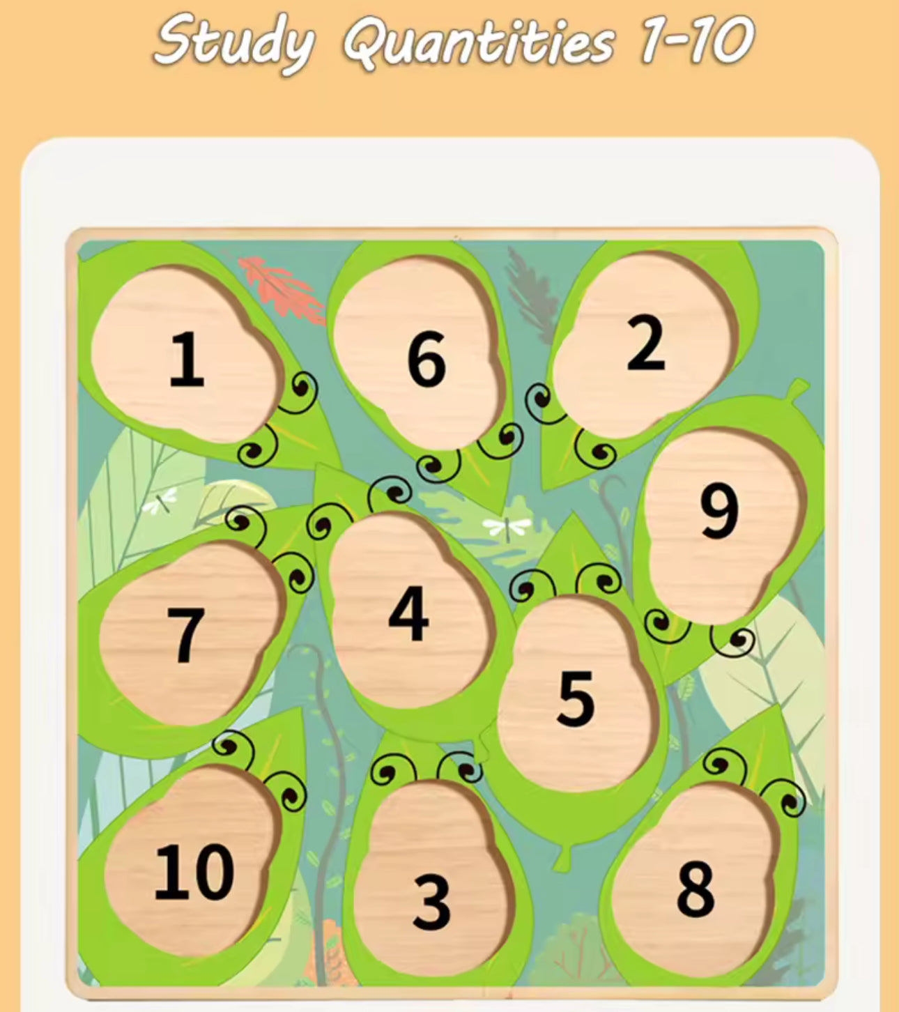 Montessori Katicabogár Számoló Játék – Fa Szám Puzzle Gyerekeknek