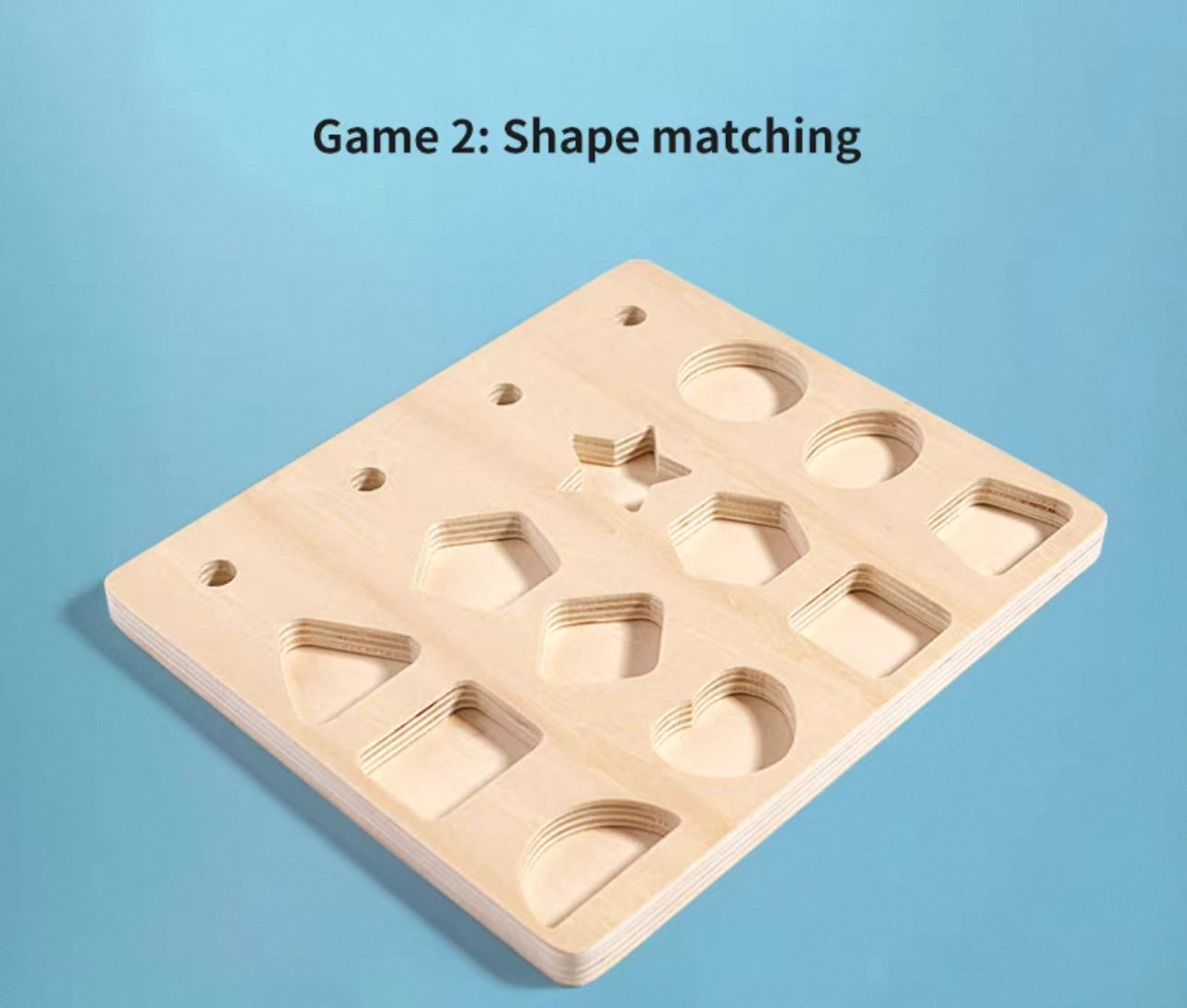 Montessori fából készült geometria és formák társasjáték