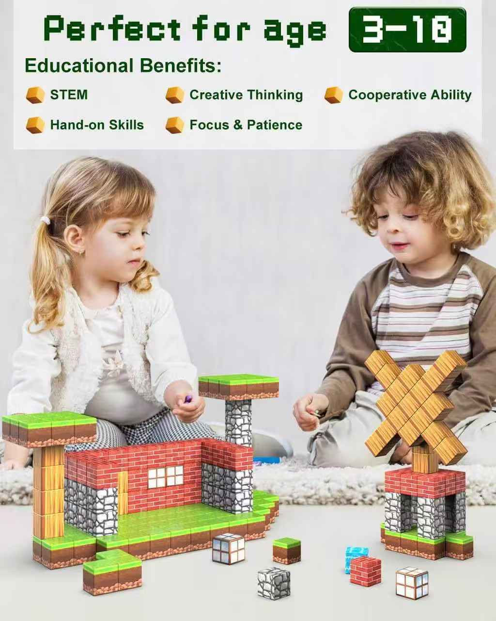 Minecraft mágneses építő készlet 48db