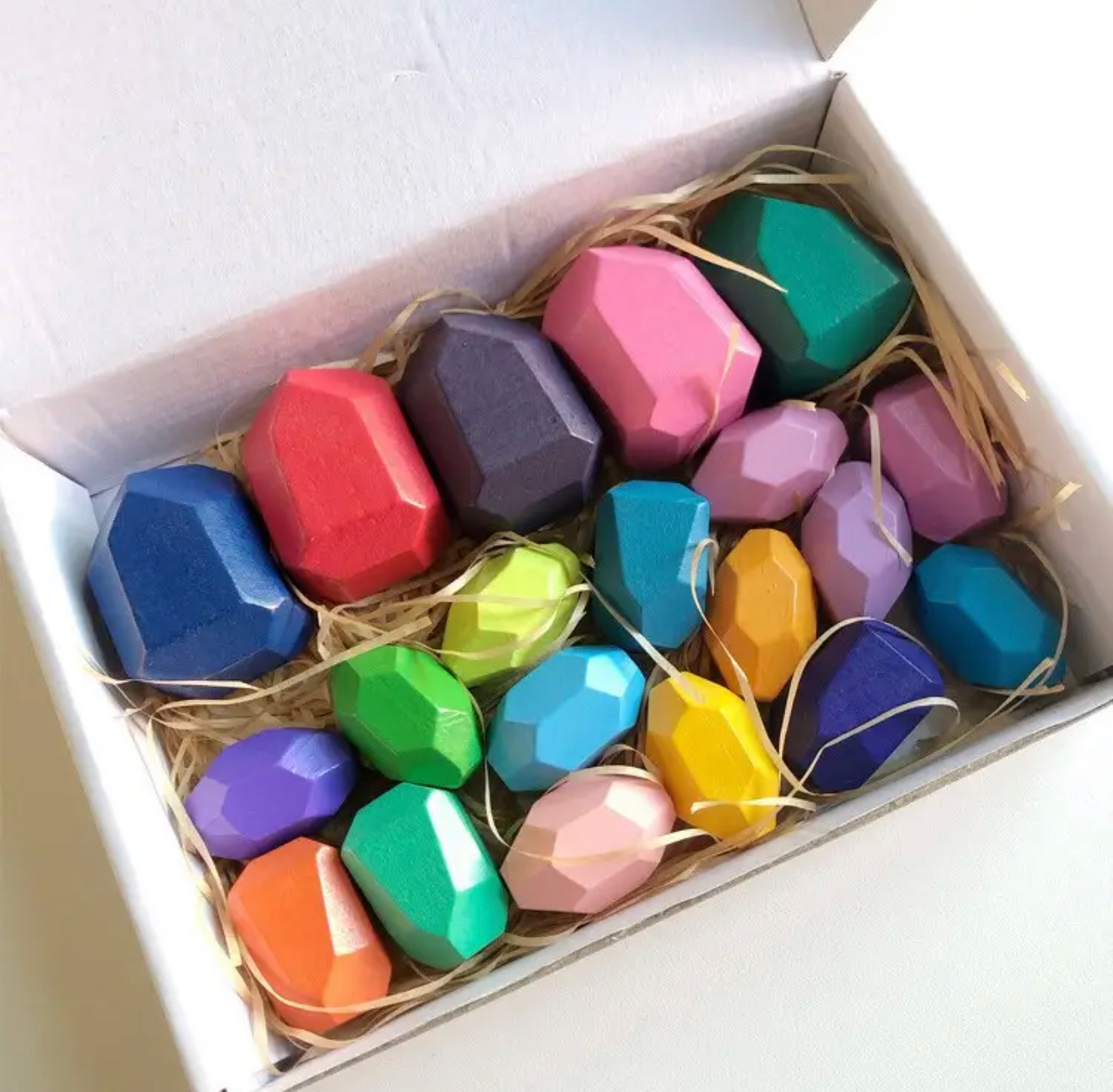 Montessori fa építő egyensúlyozó kövek 20db