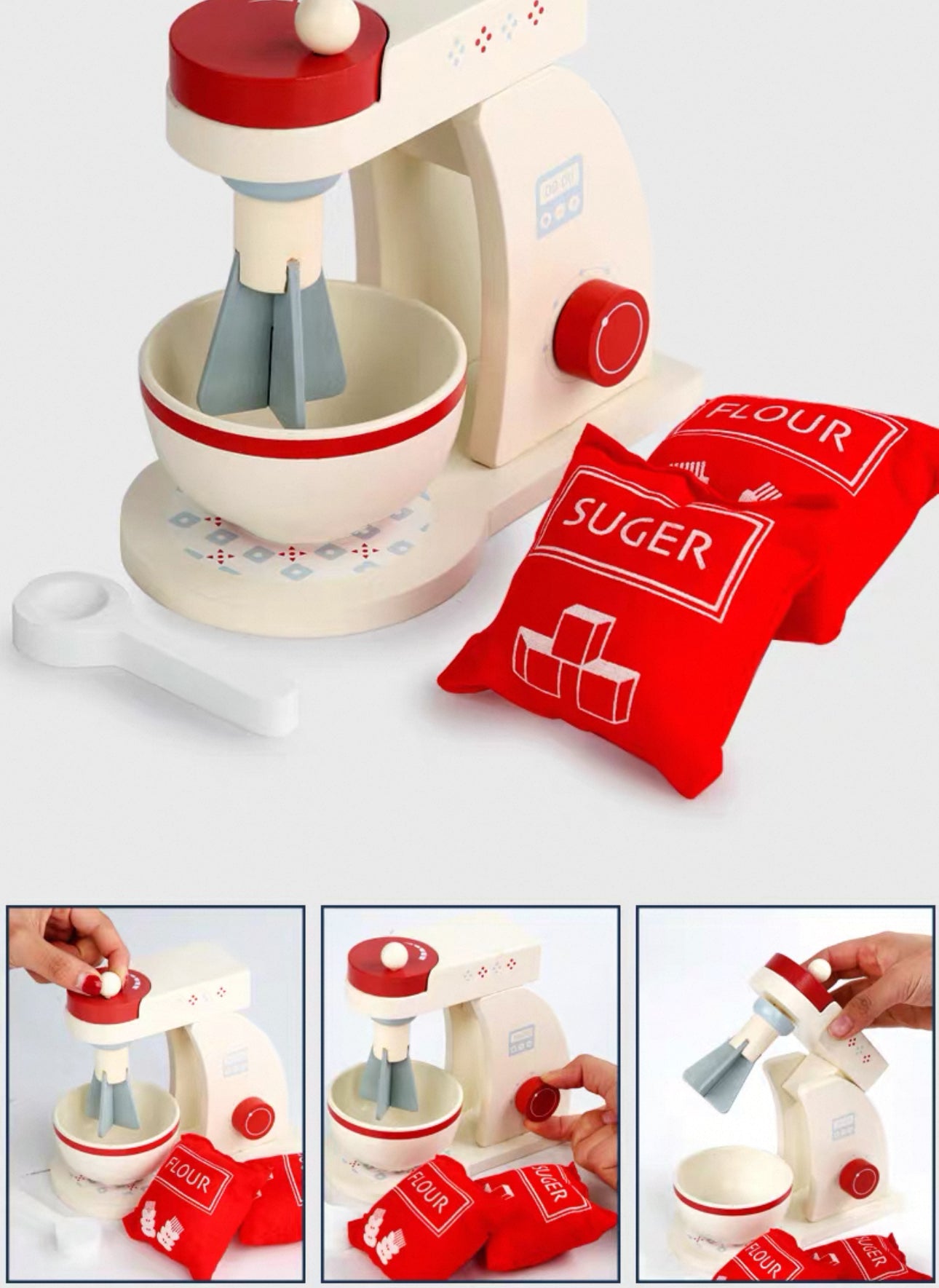 Montessori fa játék mixer szerepjátékhoz gyerekeknek