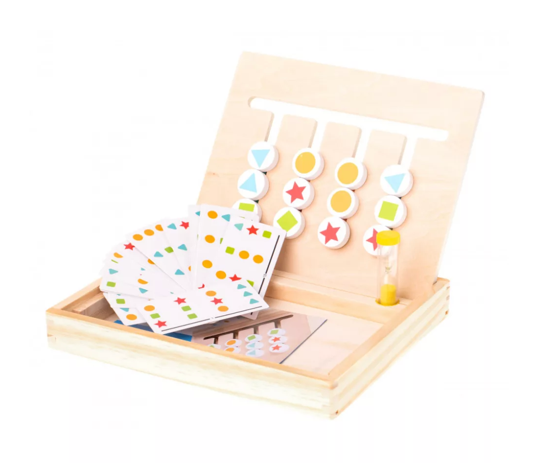 Montessori kétoldalas fa logikai játék 