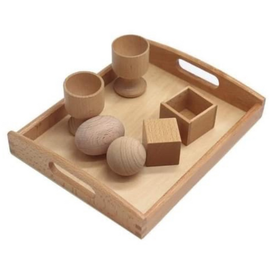 Montessori baba játék (Fa tojás tartóval/interlocking discs)