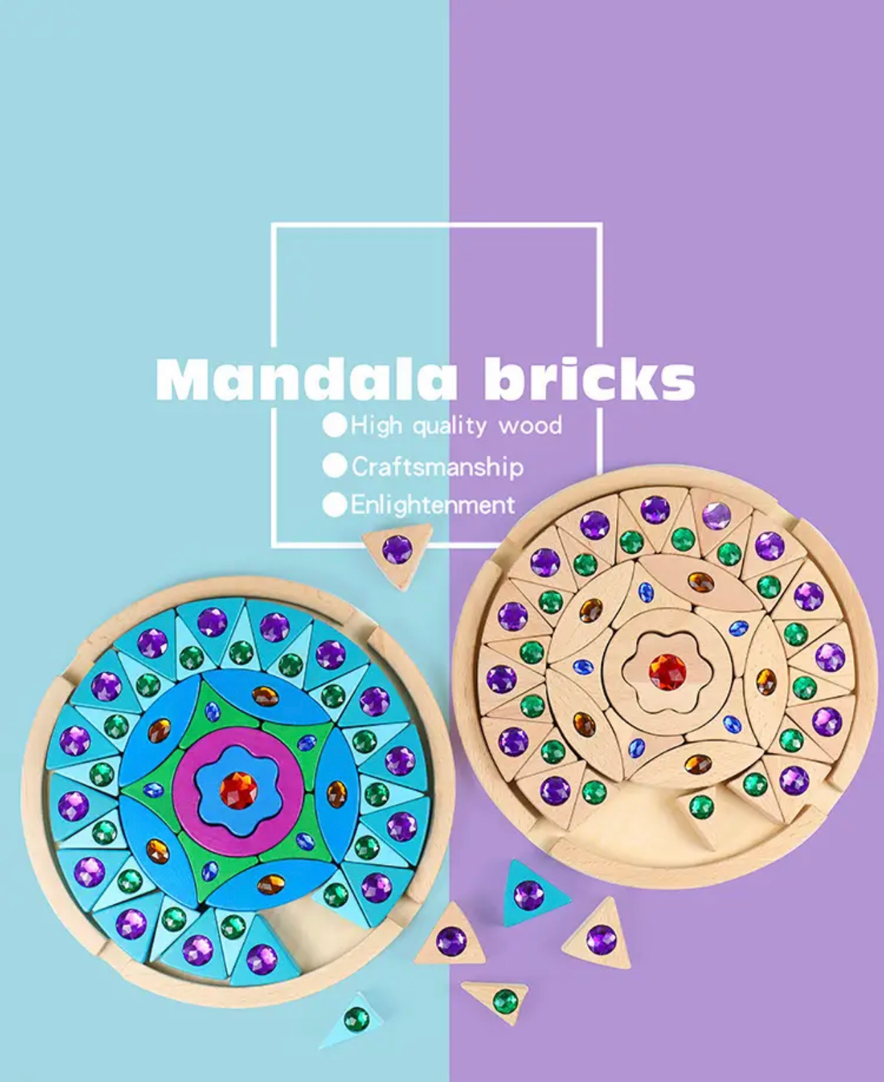 Mandala kristályos fa epito játék (43db)